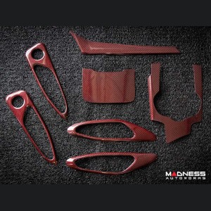 Alfa Romeo Giulia Complete Interior Trim Kit - Red Carbon Fiber - Pre '20 Models